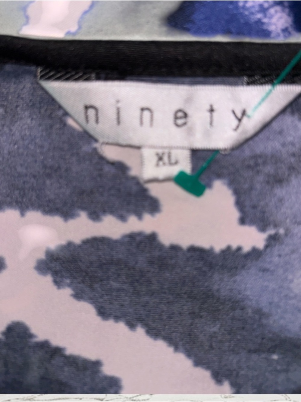 Ninety Blue, Black & White Abstract Print Maxi Dress, P2P:18-19.5”, L:57” - Picture 11 of 12
